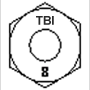 Class 8 nut grade identification marking